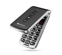 SweetLink F1 Teléfono Móvil para Personas Mayores con Tapa, Teclas Grandes y Volumen Alto, Botón SOS, Bateria 1000mAh, Doble SIM, Pantalla 2,4", Incompatible con lowi/Movistar/Digi/Vodafone