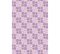 Sweetly Colored Valentine's Notebook: 6x9" Lined Journal with Pink and Purple Hearts and Checkers