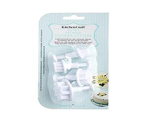 Sweetly Does It Cortadores de Fondant para Decoración de tartas, Diseño de Flores, Plástico, 4 piezas, Blanco