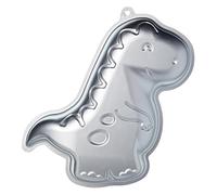 KitchenCraft Sweetly Does It Nuevo molde para tarta de dinosaurio, aluminio plateado, 9'' x 12.5'' x 2''