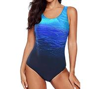 Sweetneed chida yi Bañadores de Mujer Traje de una Pieza con Relleno Bañador Push up Ropa de Baño Cintura Alta Size Gradiente de Color Cruz Atrás Slim Fit Cuerpo Atractivo Bañera Bikini…