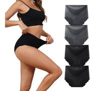 Sweetneed chida yi Bragas Mujer Sin Costuras Talle Alto Invisible Menstruales Dim Microfibra Braguita Cintura Elástico Brief Bikini Culotte Ropa Interior Sexy Ropa Interior Cómodas Suaves