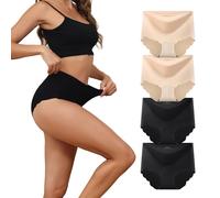 Sweetneed chida yi Bragas Mujer Sin Costuras Talle Alto Invisible Menstruales Dim Microfibra Braguita Cintura Elástico Brief Bikini Culotte Ropa Interior Sexy Ropa Interior Cómodas Suaves