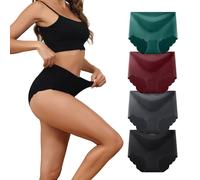 Sweetneed chida yi Bragas Mujer Sin Costuras Talle Alto Invisible Menstruales Dim Microfibra Braguita Cintura Elástico Brief Bikini Culotte Ropa Interior Sexy Ropa Interior Cómodas Suaves