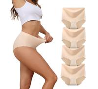 Sweetneed chida yi Bragas Mujer Sin Costuras Talle Alto Invisible Menstruales Dim Microfibra Braguita Cintura Elástico Brief Bikini Culotte Ropa Interior Sexy Ropa Interior Cómodas Suaves