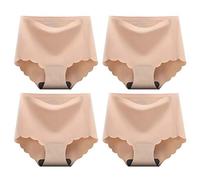 Sweetneed chida yi Bragas Sin Costuras Mujer Braguitas Mujer Invisible Bragas Cortadas al Láser Culotte Calzoncillos de Modal de Cintura Media Tramo Hipster Bragas 4 Pack