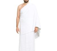 SweetNeedle Juego de toallas Ihram Ehram Ahram de tejido de rizo prémium para hombre, sin costuras, suaves, ligeras, absorbentes, aptas para viajes, paquete de regalo de Hajj y Umrah con riñonera