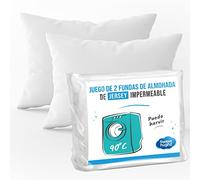 Sweetnight 0210778 Mullido y Silencioso Juego de 2 Protectores de Almohada Impermeables con Cremallera, 60cm x 60cm