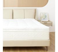 Sweetnight 3D Ultra Soft Topper Microfibre Poliéster Durable Transpirable Colchón, Supersuave Funda 135 x 190 x 6 cm Blanco