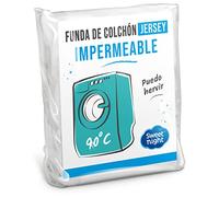 Sweetnight Protector de colchón 180x200 cm, Cubre colchón impermeable y micro transpirable, Mullido y silencioso, Lavable a 90°C, Compatible con cantos grandes