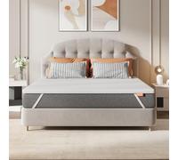 Sweetnight Topper Colchón con Espuma de Memoria en Gel, 135 x 190 cm, Grosor de 10 cm, con Fondo Antideslizante, Sobrecolchón de Espuma Soportiva con Tejido Suave y Transpirable, Extraíble y Lavable