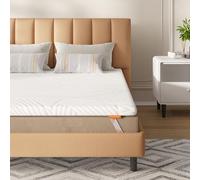 Sweetnight Topper de Espuma Viscoelástica 160 x 200 cm, Topper de Espuma con Memoria en Gel, Grosor de 5 cm, con Funda Extraíble y Lavable, Blanco, Topper de 160x200x5cm