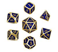 Sweetone Dados Poliedricos, 7 Piezas Dados de rol D&D, Metal Polyhedral Dice Set, Dados DND, Dados Poliédrico y de rol de Juego para Dungeons and Dragons DND RPG MTG D20, D12, D10, D8, D6, D4