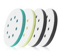 SweetSerenade Paquete de 4 almohadillas de lijado de espuma para lijadora orbital, 5 pulgadas, 8 agujeros, almohadilla de espuma Surfprep
