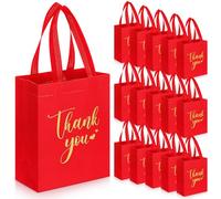 Sweetude 30 bolsas de regalo de agradecimiento para el día de San Valentín con asas a granel, reutilizables, no tejidas, plegables, para graduación, boda, dama de honor (10 x 8 x 4 pulgadas,