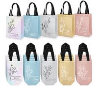 Sweetude 40 bolsas de regalo cristianas a granel con asa, bolsas medianas florales con versículos bíblicos, reutilizables, para bautizo, iglesia religiosa, bienvenida, bolsas no tejidas para Navidad,