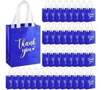Sweetude 80 bolsas de regalo de agradecimiento con asas de 9 x 7 x 3.15 pulgadas, bolsas de regalo no tejidas reutilizables para despedidas de soltera, bodas, cumpleaños, compromisos, aniversarios,