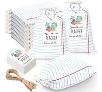 Sweetude Juego de 24 suministros para profesores, kit de supervivencia a granel, kit de bolsas de regalo a granel, kit de trabajo social, cuaderno de regreso a clases, cuaderno de agradecimiento para