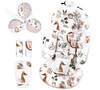 Sweetwavet Inserto infantil compatible con columpio Mamaroo de 4moms y asiento de coche infantil, incluye 3 juguetes de repuesto, inserto reversible para recién nacido para columpio de bebé, cochecito