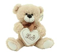 Sweety Toys Oso de peluche 3877 LOVE con corazón bordado de alta calidad "LOVE" beige-marrón