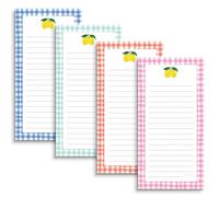 SWEETZER & ORANGE S&O - Papeles magnéticos para refrigerador, paquete de 4 hojas de notas adhesivas potentes para juegos de refrigerador, diarios de campo de fuerza para refrigerador, notas adhesivas