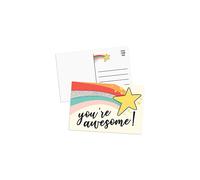 Sweetzer & Orange You Are Awesome Cards Postcards Pack (60 Post Cards) 4x6 Postcards for Kids and Adults. Positive Affirmations Cards, Kindness Cards,
