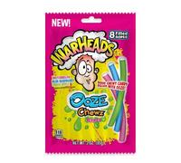Sweetzo Ooze - Cuerdas masticables, caramelos masticables ácidos recubiertos de azúcar con centro suave, caramelos en bolsa compartibles con sabor a frutas surtidos (paquete de 3)