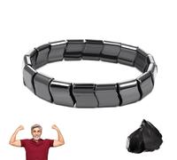 Sweevly Hematite Bracelet - Hematite Stone Magnet Silver Bracelet for Men, Crafted from Pure Hematit - Sweevly Band Reconnects You to Your Natural Confidence and Drive (1)