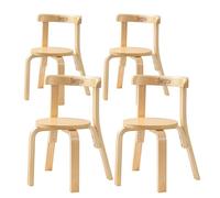 Swegrow Sillas para niños, paquete de 4 sillas de madera con respaldo curvado, adecuadas para niños de 3 a 10 años, máximo 220 libras, muebles para sala de juegos, guardería, para jugar, dibujar, leer