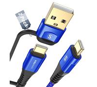 sweguard Cable Multi USB C 100W, 2 unidades de 2m, Cable carga rápida 2 en 1 5A PD QC Cable multi USB A/USB C a USB C para i Phone 16 15 Pro Max, MacBook Pro/iPad Pro, Samsung Galaxy S24 S23 S22 S21