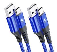 sweguard Cable USB Tipo C,[2Pack 3m] 3.1A Cable USB C Carga Rapida Nylon Cable Cargador Tipo C Compatible con i Phone 15 Pro Max, Samsung S24 S23 S22 S21 Note 20,A72 A71 A52,Pixel,Huawei,Xiaomi,LG