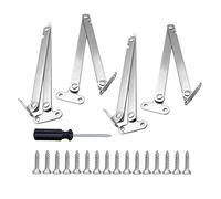 Sweieoni Bisagra 4 Piezas Bisagras Elevables Bisagras para armarios de cocina Bisagra plegable de metal para muebles con Tornillos y Destornillador para Puertas de Armario,Armario,Caja