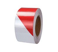 Sweieoni Cinta Reflectante Adhesiva Rojo Blanco Cinta Seguridad de Señalización Adhesivo de Seguridad Reflectante Cinta Reflectante Cinta Adhesiva de Advertencia Reflexiva