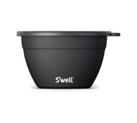 S'well Salad Bowl Kit, Onyx, 1.9L - Salad Lunch Box with Condiment Container and Removable Tray - Leak-Proof and Dishwasher Safe