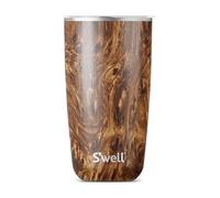 S'well Tumbler with Lid, 530ml, Azurite Marble, Vacuum-Insulated Travel Cup with Slide-Open Lid, for Hot and Cold Beverages, At Home or Work up to 12h Cold/4h Hot