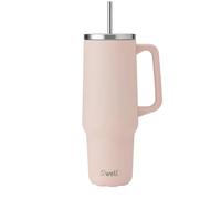 S'well Tumbler XL, Vaso para Bebidas Reutilizable con Pajita, Botella de Acero Inoxidable de Triple Capa, Mantiene las bebidas calientes durante 50h y frías durante 10h, 1180ml, Sal del Himalaya