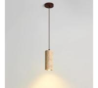 SWEMOPP Lámpara colgante de tubo largo de piedra negra, barra de luz, mini lámparas lineales para isla de cocina, lámpara colgante de techo individual, lámpara vintage de mediados de siglo para comedo