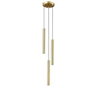 SWEMOPP Lámpara colgante LED cilíndrica de 3 luces, lámpara lineal redonda, mini lámpara colgante de techo moderna de mediados de siglo, lámpara industrial vintage para dormitorio, comedor, mesa, pasi