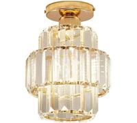 SWEMOPP Pequeña lámpara de Cristal de Montaje Empotrado, luz de Techo, Entrada, Pasillo, lámparas de Techo, Vintage, Dorado, nórdico, Moderno, Cerca del Techo, para baño, Cocina, Isla, lavadero, Bar,