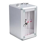 SWENEEN Caja De Seguridad De Acero Inoxidable para Teléfonos Móviles, Montada En La Pared, con 36 Ranuras Y Asa. Ideal para Uso del Personal Y del Público. Solución De Almacenami,8slots