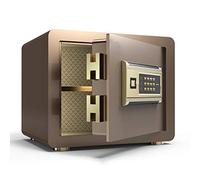 SWENEEN Caja Fuerte Electrónica Safe Safe para Seguridad En El Hogar Y La Oficina, Construcción De Acero con Cerradura De Teclado Electrónico para Guardar Joyas Y Dinero En Efect,Gold-A