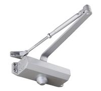 SWENEEN Cierrapuertas Automático con Amortiguador Hidráulico De 2 Resortes, Tope De Puerta Ajustable, Cierre Silencioso De Velocidad para Puertas De 25 A 80 Kg, Fácil De Usar En,Silver M