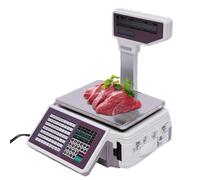 SWENEEN Digitale Barcode-Etikettenwaage mit LCD-Doppeldisplay, geeignet für Lebensmittel und Fleischprodukte, Tragkraft bis 30 kg