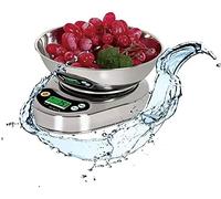 SWENEEN Digitale Küchenwaage Von Wlectronic, geeignet für Mehl, Kuchen, Obst, Edelstahl, 1-6 kg, Einfarbig (3 kg x 0,5 g).