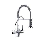 SWENEEN Grifo De Cocina Negro Mate con Filtro Purificador De Agua, Doble Rociador, Fácil Instalación, Mezclador De Agua Potable para Fregadero, para Uso Doméstico, Tipo B-Cromo.,Type B-Chrome