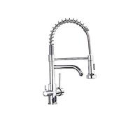 SWENEEN Grifo De Cocina Negro Mate con Filtro Purificador De Agua, Doble Rociador, Fácil Instalación, Mezclador De Agua Potable para Fregadero, para Uso Doméstico, Tipo A-Cromo.,Type A-Chrome