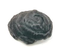 SWENEEN Peluca 100% Cabello Humano Real, Sistema De Encaje, para Hombre, 8X10, Piezas De Cabello, Prótesis Capilar para Hombre, Peluca Europea, Negro Roto-8X10,Off Black-8x10