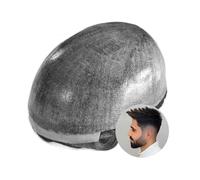 SWENEEN Peluca para Hombre De 0,1-0,12 Mm, Piel Fina, Inyección, Base De PU, Sistema Capilar para Hombre, Unidad De Reemplazo De Cabello Humano Indio, Prótesis Capilar Suave para,Lightest Brown-5x7