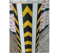 SWENEEN Protector de pared para garaje, protector de esquina de pared, garajes de estacionamiento de 1 cm de grosor, columna de goma, tira amarilla reflectante, amarillo, 10 unidades, 80 cm