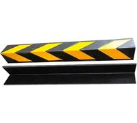 SWENEEN Protector de pared para garaje, protector de esquina de pared, protector de esquina reflectante con rayas amarillas, protector de esquina de goma en forma de L, 1 cm de grosor, amarillo, 1